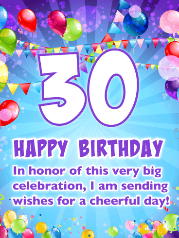 50+ Cute 30th Birthday Wishes